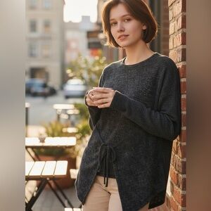 Gilli Charcoal Gray Crew Neck Sweater 1X